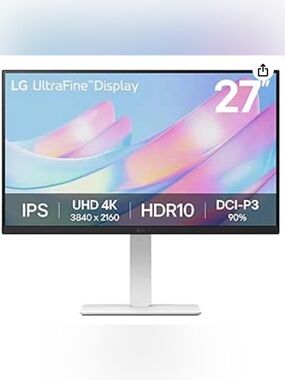 Large LG 27" UltraFine IPS UHD 4K Monitor